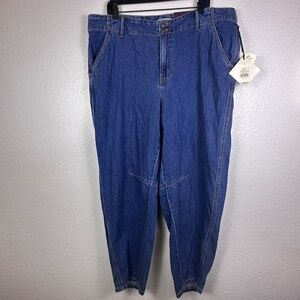 Ava & Viv High Rise Denim Trouser Pants. Sz 17.